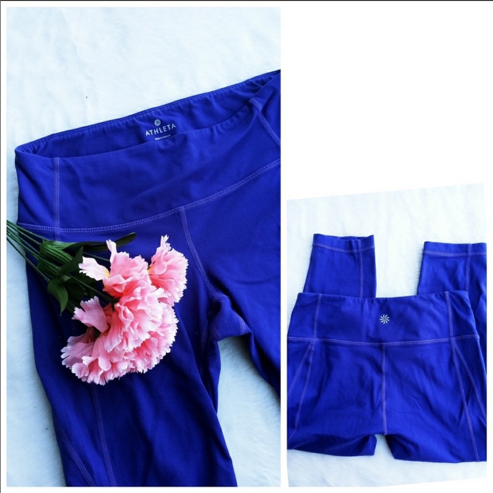 Athleta workout capri purple womans small